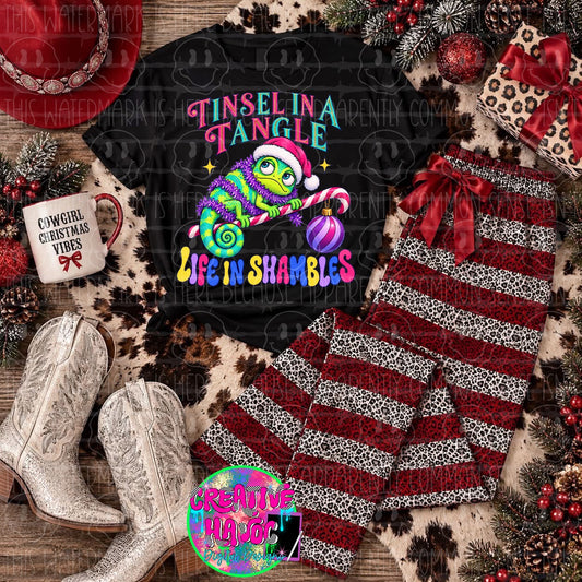 Tinsel in a Tangle Life in Shambles PNG | Christmas Creature