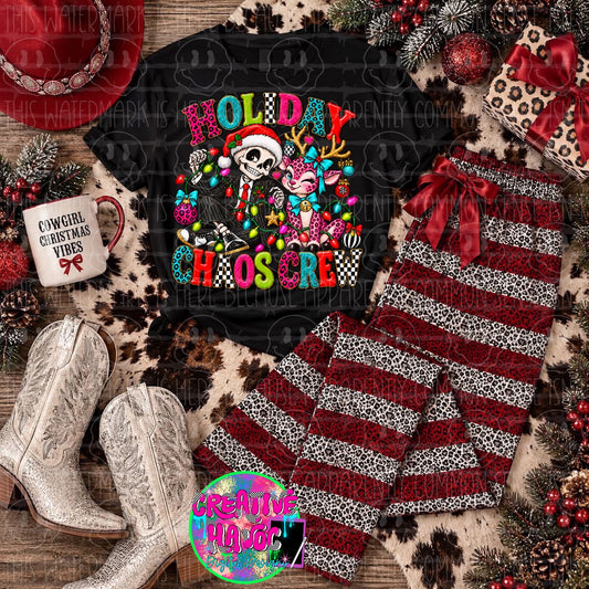 Holiday Chaos Crew PNG | Christmas Skeleton and Reindeer