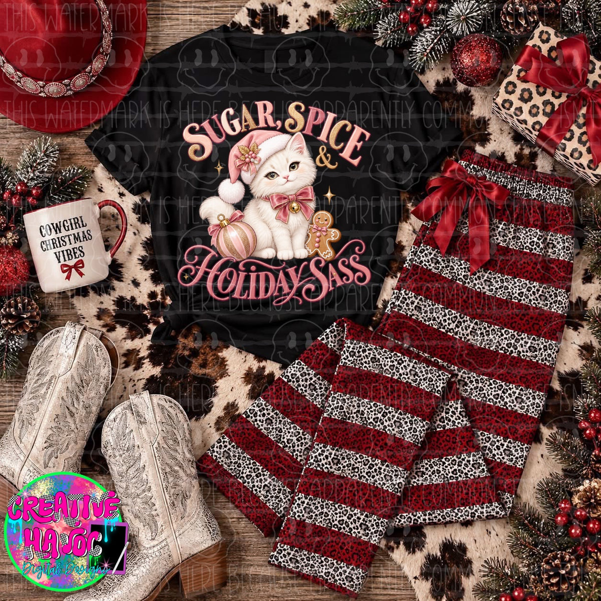 Sugar Spice and Holiday Sass PNG | Christmas Bunny