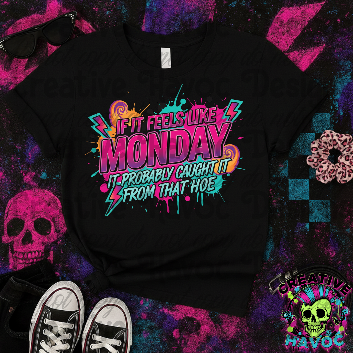 MONDAY’S A HOE: Digital PNG Collection