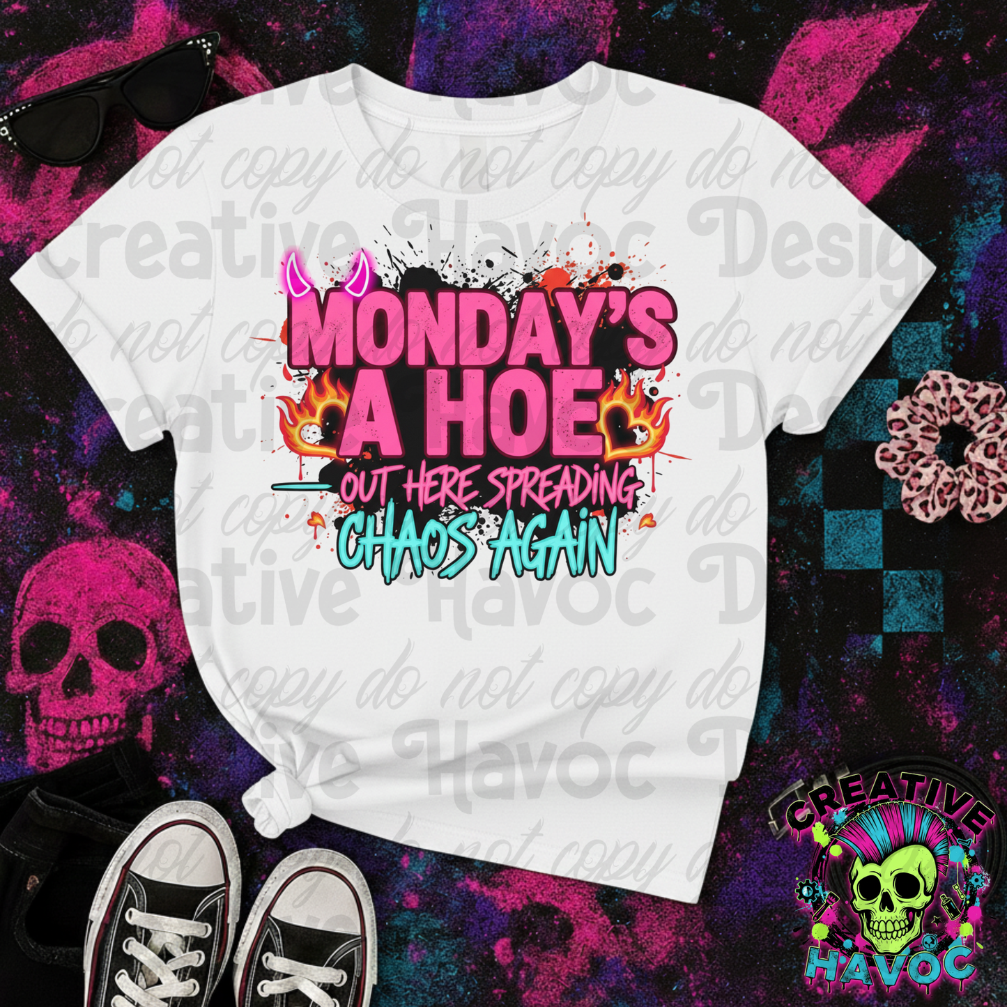 MONDAY’S A HOE: Digital PNG Collection