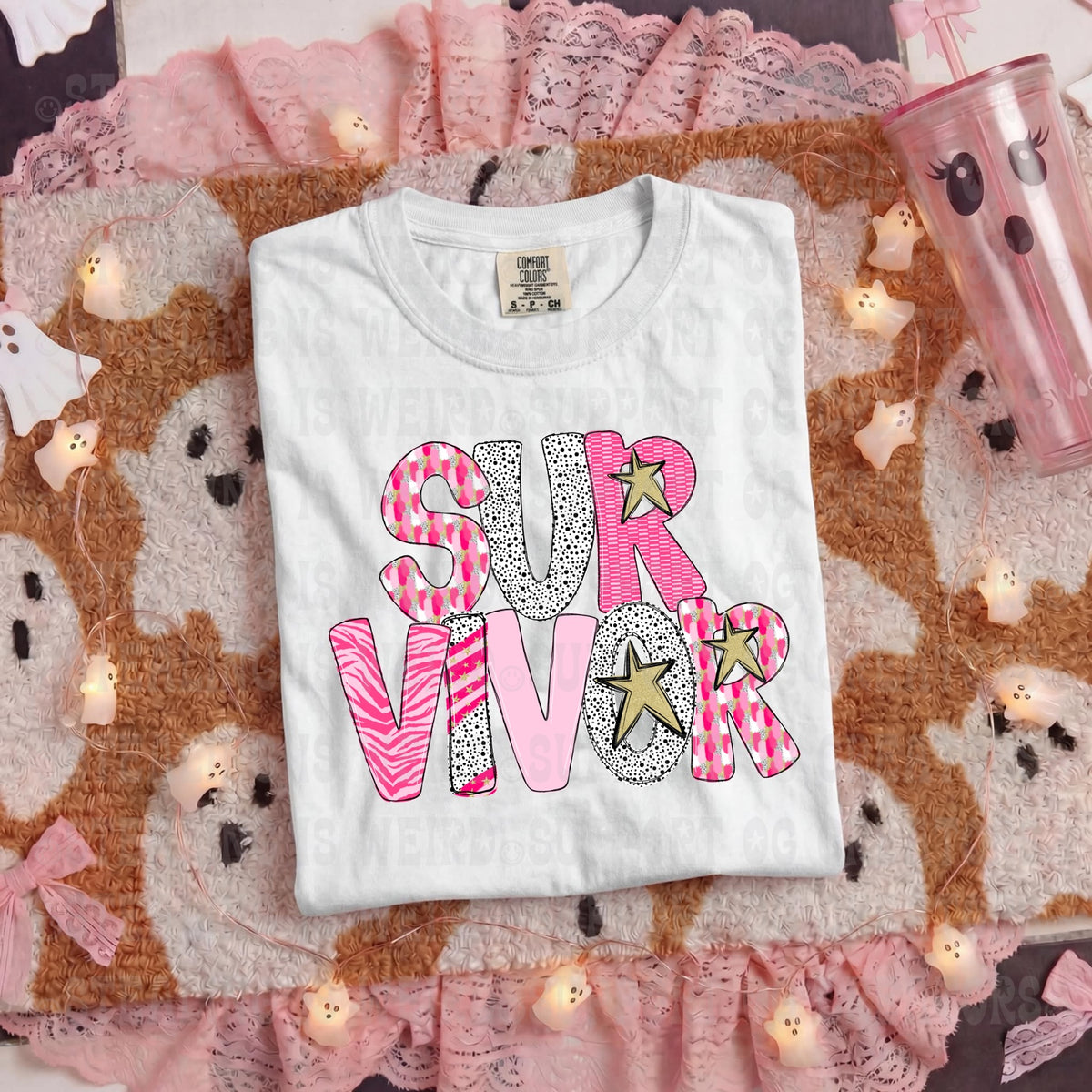 October Studio Collective survivor design shirt mockup