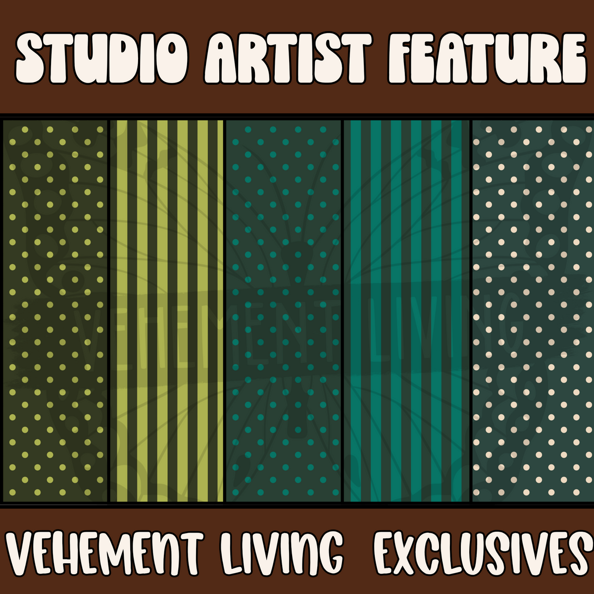 October Studio Collective artist feature showing Vehement Living exclusive digital papers