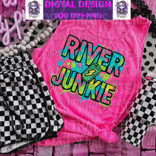River Junkie Energy Drink Sublimation PNG