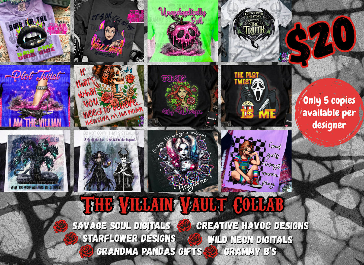 The Villain Vault Collab – Digital Design Collection