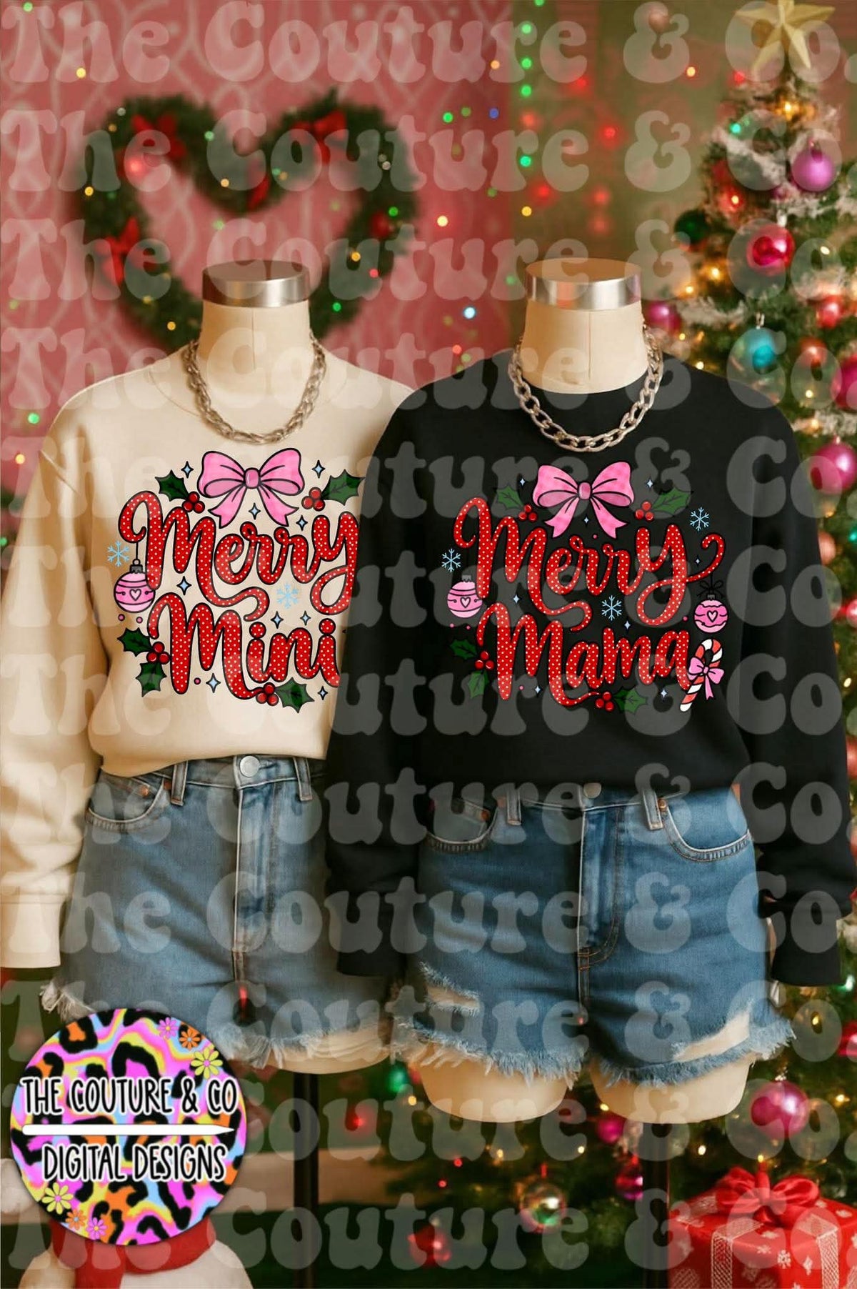 Sleigh Bells & Shenanigans finished Christmas PNG design preview
