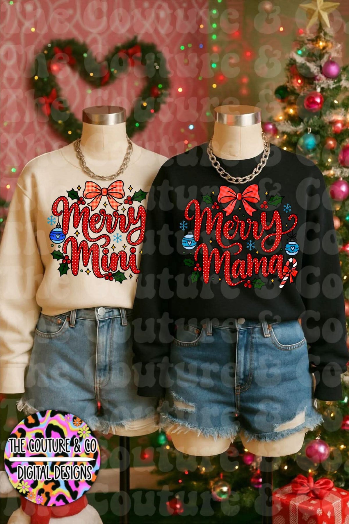 Sleigh Bells & Shenanigans finished Christmas PNG design preview