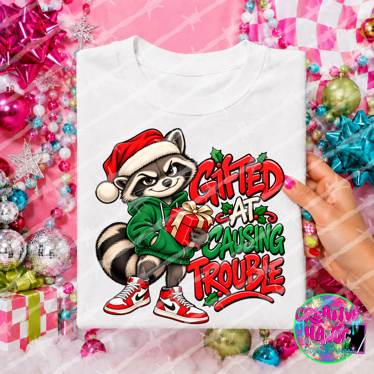 Sleigh Bells & Shenanigans finished Christmas PNG design preview