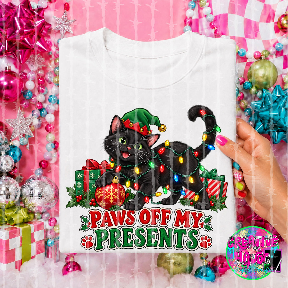 Sleigh Bells & Shenanigans finished Christmas PNG design preview