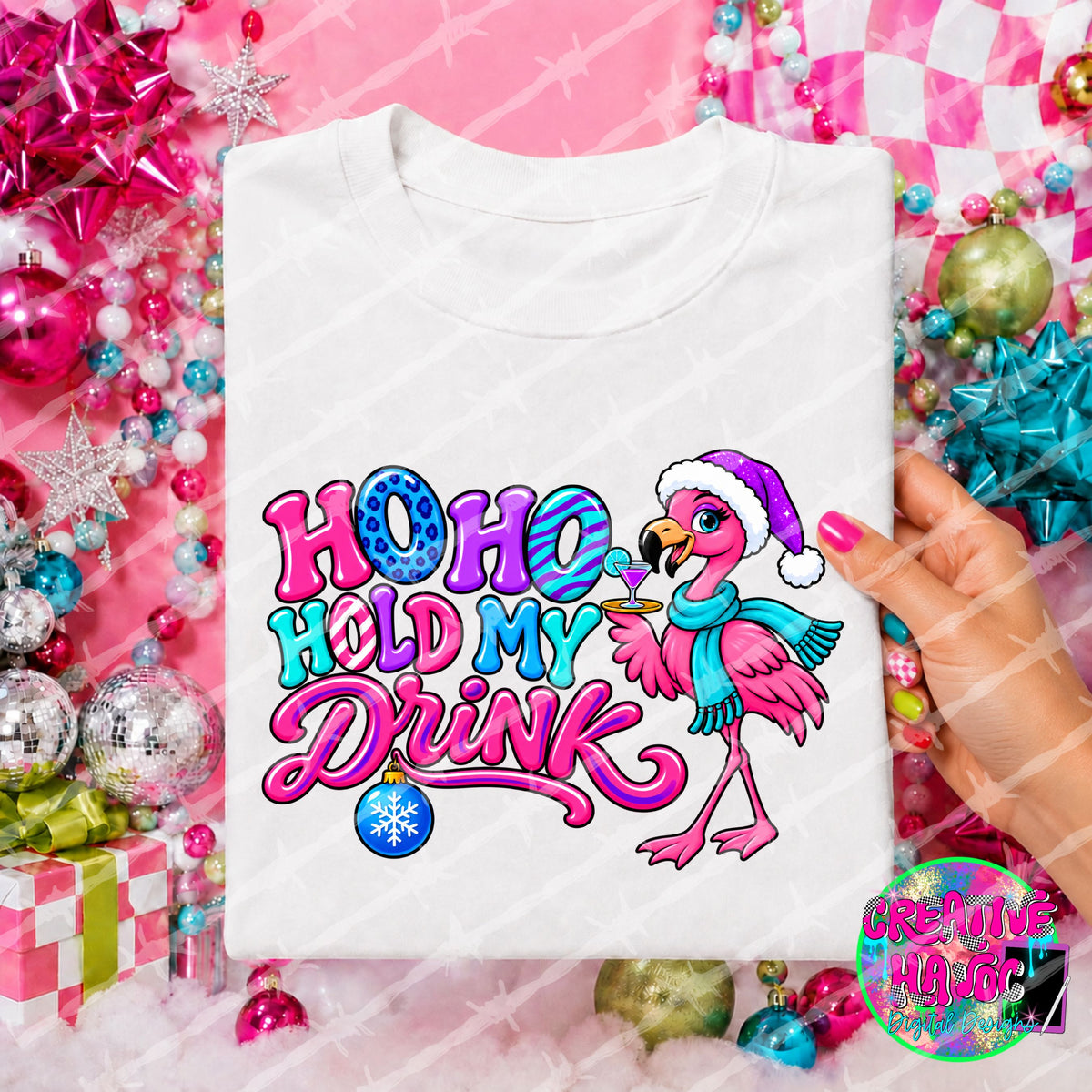 Sleigh Bells & Shenanigans finished Christmas PNG design preview