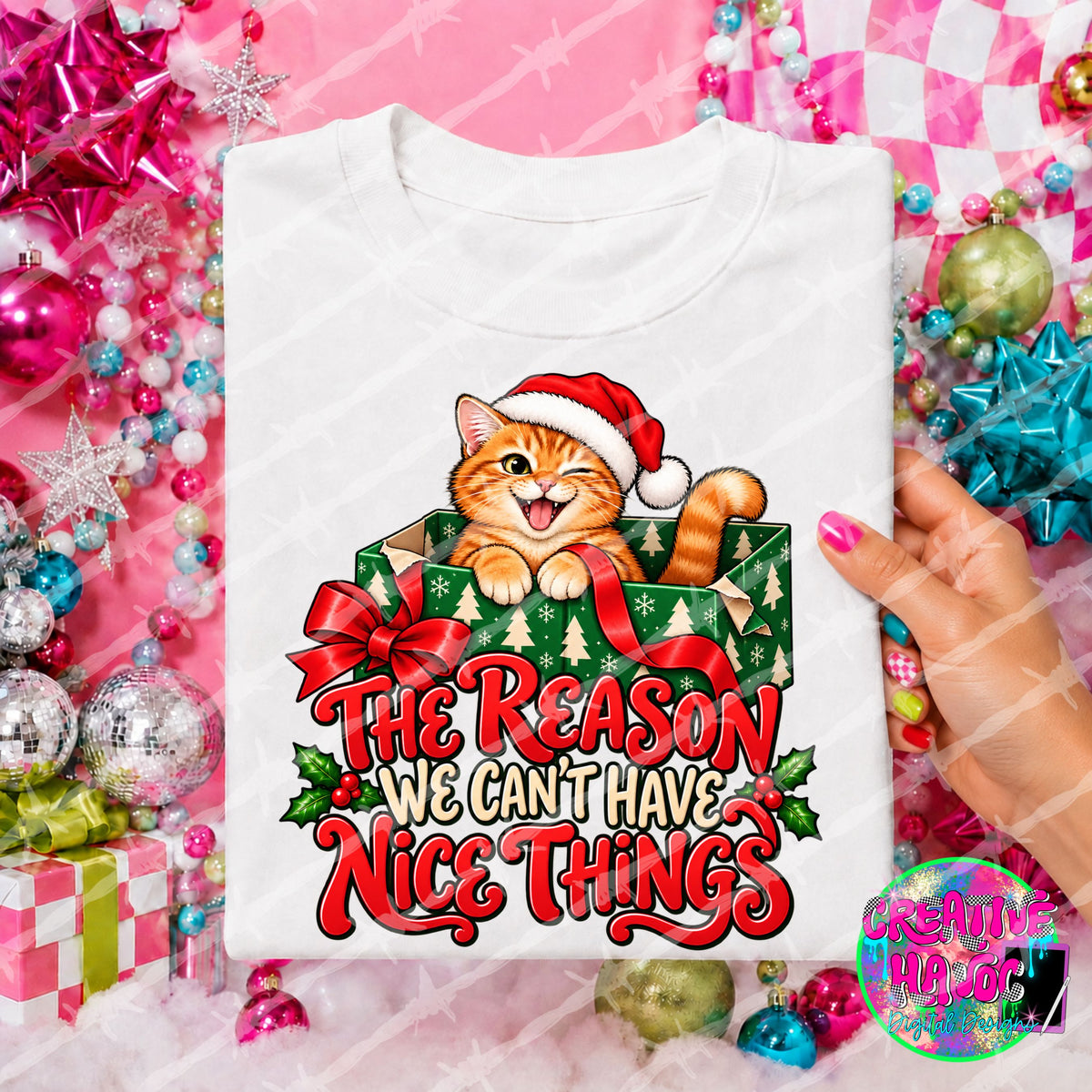Sleigh Bells & Shenanigans finished Christmas PNG design preview