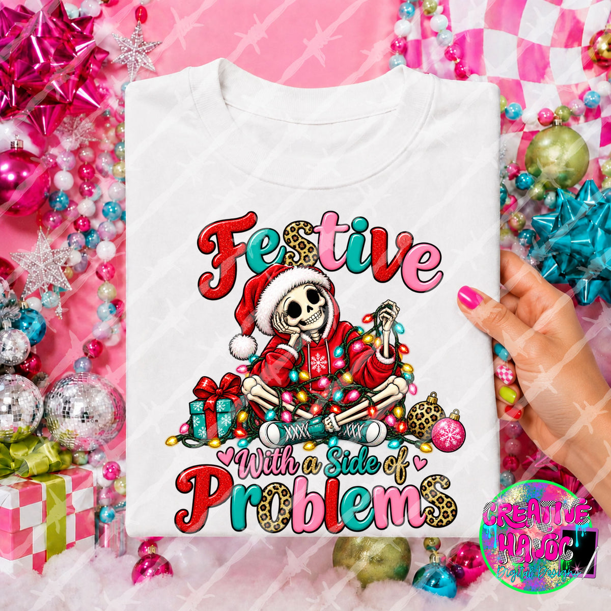 Sleigh Bells & Shenanigans finished Christmas PNG design preview